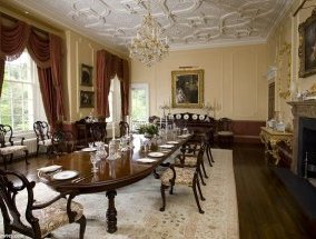 The stunning property has languished regarding home marketplace unsold for three years. Pictured: The mansion's lavish dinning room