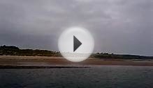 Fording Lunan Water, Lunan Bay east coast of Scotland (no